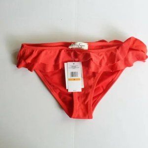 Monet Ruffle Bikini Bottoms Swimsuit Orange NEW Small